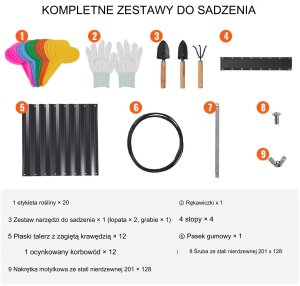 Skrzynia ogrodowa Vevor Grządka ogrodowa duża warzywniak skrzynka z warzywami 240x120cm 5