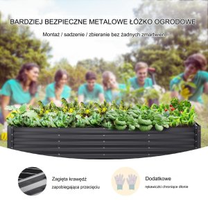 Skrzynia ogrodowa Vevor Grządka ogrodowa duża warzywniak skrzynka z warzywami 240x120cm 6