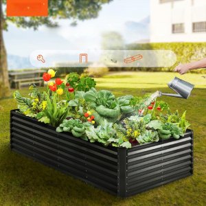 Skrzynia ogrodowa Vevor Grządka ogrodowa duża warzywniak skrzynka z warzywami 240x120cm 8