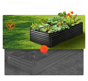 Skrzynia ogrodowa Vevor Grządka ogrodowa duża warzywniak skrzynka z warzywami 240x120cm 10