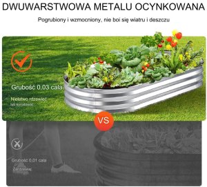 Grządka ogrodowa rabata duża warzywniak skrzynka z warzywami 182, x92,5cm 2