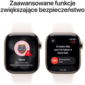 Smartwatch Apple Watch 11 GPS + Cellular 42mm Gold Titanium Sport Band S/M Różowy  (MF8W4ZR/A) 6