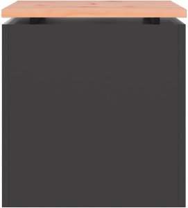 vidaXL Ławka ogrodowa Czarny 40 x 40 x 43 cm Stal 4