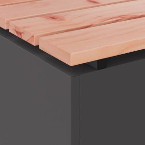 vidaXL Ławka ogrodowa Czarny 40 x 40 x 43 cm Stal 7