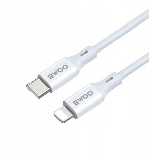 BWOO kabel USB-C - Lightning 2m 27W ABS + TPE biały 3