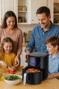 Frytkownica beztłuszczowa Garland FRYTKOWNICA Bez tłuszczu RIWALL FRYTOWNICA AIR FRYER 7L DUŻA XXL RODZINNA 14
