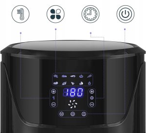 Frytkownica beztłuszczowa Garland FRYTKOWNICA Bez tłuszczu RIWALL FRYTOWNICA AIR FRYER 7L DUŻA XXL RODZINNA 9