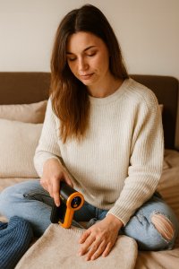 GOLARKA DO UBRAŃ TAPICERKI SWETRÓW KANAPY MOCNA DUŻA MASZYNKA RIWALL ROK-01 14