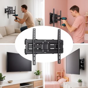 EXTRA MOCNY OBROTOWY UCHWYT DO TELEWIZORA WIESZAK TV 32-65 " RIWALL RUT-01 10