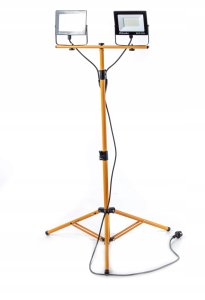 Halogen LED Statyw Budowlany Naświetlacz 2X 60W Przewód 2,4M Riwall RH-01 14