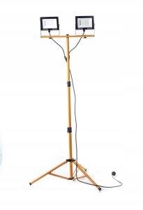 Halogen LED Statyw Budowlany Naświetlacz 2X 60W Przewód 2,4M Riwall RH-01 4