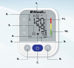 CIŚNIENIOMIERZ MEDYCZNY NARAMIENNY ELEKTRO ARYTMIA BATERIE RIWALL RBP-01 4