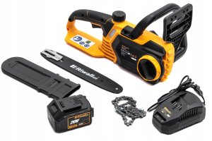 Piła łańcuchowa Riwall RACS 2520i set akumulatorowa bateria ładowarka 9