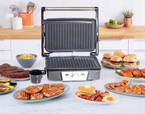 GRILL DO KANAPEK PANINI OPIEKACZ TOSTER ROZKŁ ELEKTRYCZNY RIWALL RGRL-01 2