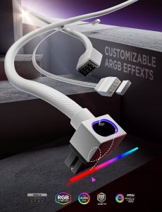 Przewód przedłużacz do karty graficznej 8 Pin TYP B Asiahorse Hydrus ARGB 4