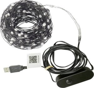 Sygonix SY-5167250 USB-lyskæde via USB Antal pærer 200 LED (RGB) RGB Oplyst Længde: 19.9 m styres via app, Timer, med farveskift 2