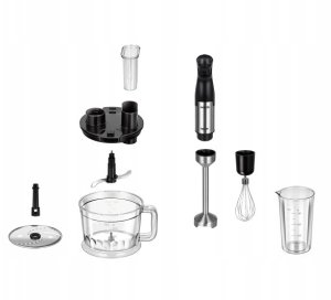 BLENDER RĘCZNY MBL 39M  CZARNY 1500W ZESTAW 6