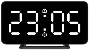 Zegar budzik sieciowy LED JVD SB3216.2 z termometrem 15x8 cm . 3