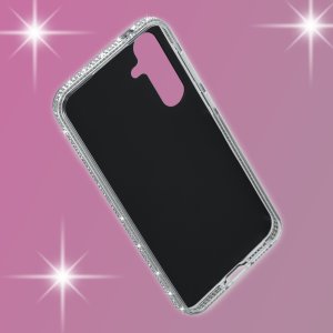 Etui do Samsung 15 5G| silikonowe BROKAT DIAMOND Szkło ochronne na ekran 9H 6