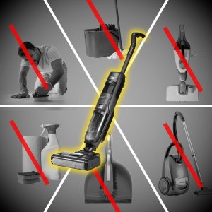 Odkurzacz bezprzewodowy 6w1 Pionowy Myjący Yoer 180m2 +HEPA12 +60 min pracy 4
