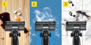 Odkurzacz bezprzewodowy 6w1 Pionowy Myjący Yoer 180m2 +HEPA12 +60 min pracy 6