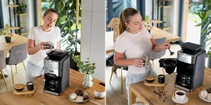 Ekspres przelewowy Yoer PRZELEWOWY Ekspres do kawy z MŁYNKIEM Żarnowym AUTOMATYCZNY +DZBANEK 12 kaw - DripFlow CMG03BK 2