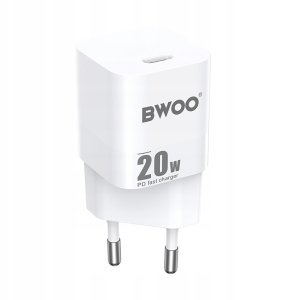BWOO CDA155 PD wall charger 1x USB-C port 1A 20W white 4