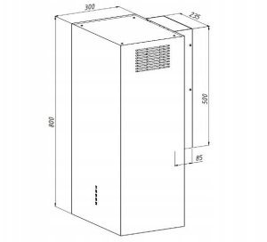 Okap kominowy AKPO WK-4 CUBERA WL ZŁOTY T520 M3 / SREBRNY FILTR ALUMINIOWY 3