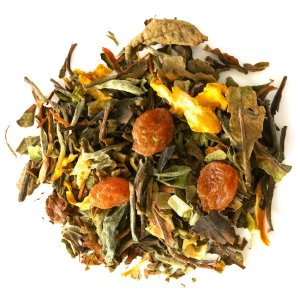 Herbata biała BIAŁA DAMA rodzynki ananas dziewanna kwiat pomarańczy 80g - herbata liściasta sypana mieszanka napar susz 2