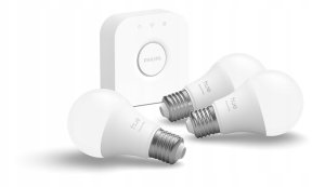Philips Hue Essential Starter Kit A60 + Hue Bridge Full Color E27 3 gab. balta Inteligentna żarówka 929004235411 (8721103103673) 9