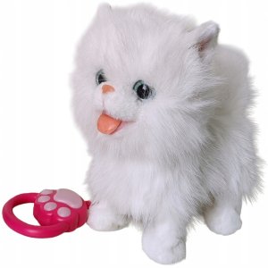 Maskotka interaktywna Kot chodzšcy na smyczy biały 2