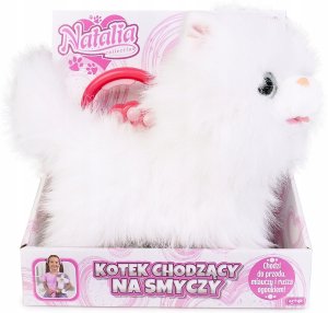 Maskotka interaktywna Kot chodzšcy na smyczy biały 6