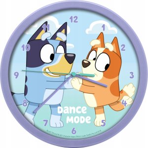KIDS Zegar Ścienny Na Ścianę Duży 25cm Dla Dziecka Dzieci / Bluey I Bingo Blue / By00015 2