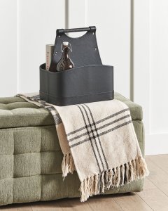 Beliani Kosz grafitowy URUK 2