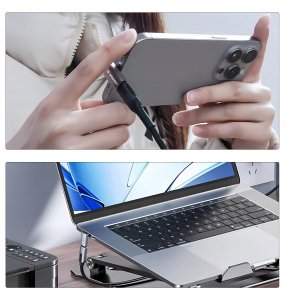 Adapter USB Wozinsky USB-C - USB-C Szary  (5907769383984) 2