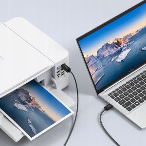 Kabel USB Wozinsky USB-B - USB-A 1 m Czarny (5907769376627) 3