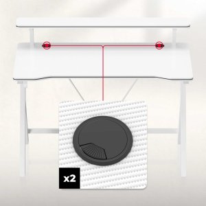 Biurko Huzaro Hero 1.9 White Białe 120 cmx60 cm 5