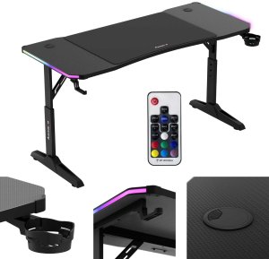 Biurko Huzaro Hero 3.6 RGB Black Czarne 140 cmx60 cm 13
