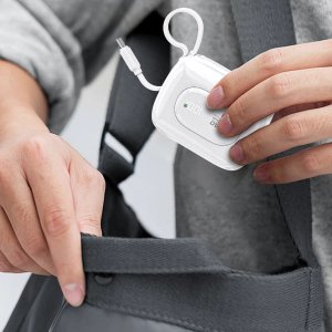 Powerbank Dudao K32 10000 mAh z wbudowanym kablem USB-C/Lightning - biały 4