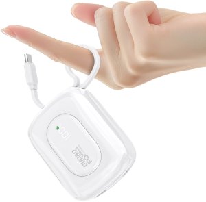 Powerbank Dudao K32 10000 mAh z wbudowanym kablem USB-C/Lightning - biały 5