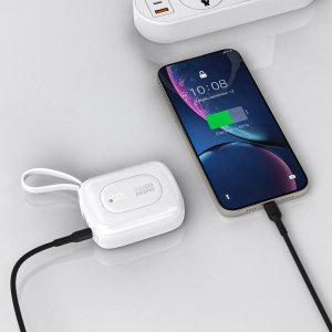 Powerbank Dudao K32 10000 mAh z wbudowanym kablem USB-C/Lightning - biały 7