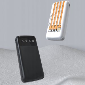 Dudao K6Pro uniwersalny powerbank 10000mAh z kablem USB, USB Typ C, Lightning czarny (K6Pro-black) 14