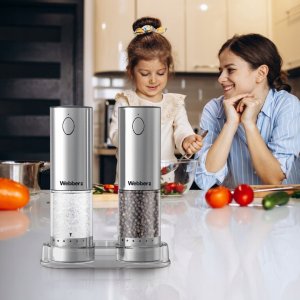 MŁYNEK DO PIEPRZU I SOLI ELEKTRYCZNY AKUMULATOROWY USB MŁYNEK DO SOLI 2 SZT 2