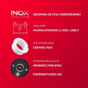 MŁYNEK DO PIEPRZU I SOLI ELEKTRYCZNY AKUMULATOROWY USB MŁYNEK DO SOLI 2 SZT 6