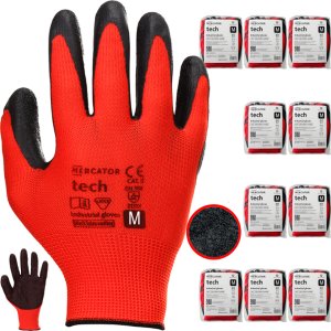 Mercator Rękawice Robocze MERCATOR Tech Red+Black Latex - 120 Par (8 - M) 7
