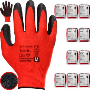 Mercator Rękawice Robocze MERCATOR Tech Red+Black Latex - 120 Par (8 - M) 8