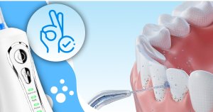 Irygator dentystyczny do zębów bezprzewodowy 4 tryby 7 końcówek 300 ml - zestaw 2