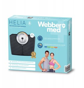 Klasyczna Waga Łazienkowa MECHANICZNA Analogowa do 180 KG CZARNA WEBBER BMI 4