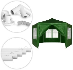Namiot pawilon ogrodowy handlowy 2x2x2 m z oknami zielony MultiGarden 5