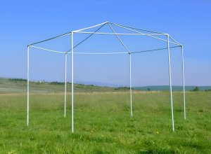 Namiot pawilon ogrodowy handlowy 2x2x2 m z oknami zielony MultiGarden 6